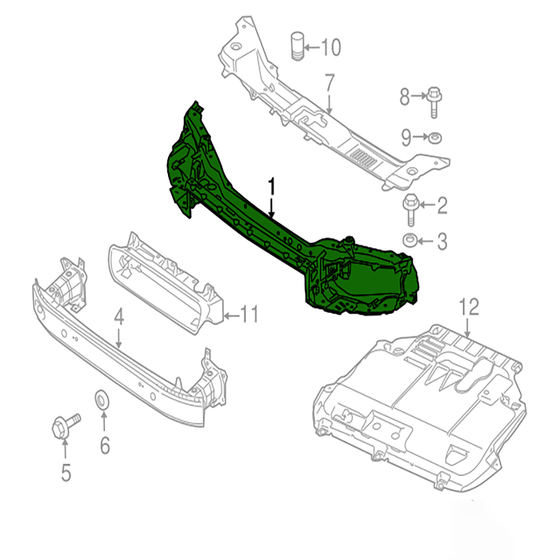 Support de radiateur avant Womala Front OE 31335263 Cadre avant pour Auto Parts S40 V50 C30